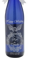おすすめワインAの彫刻ボトルシルバー色付イメージ